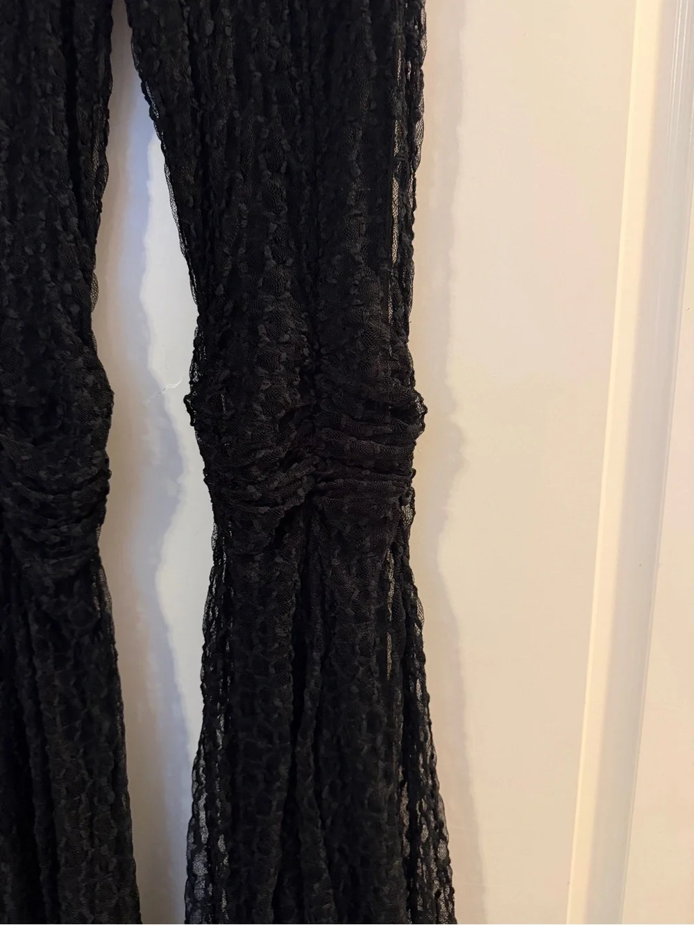 Free People Georgina Mesh Flared Pants Black Size small
